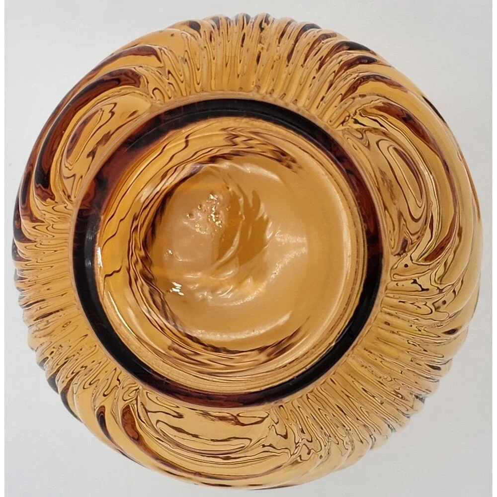 Elegant CAMBRIDGE Glass Amber CAPRICE Ball Vase